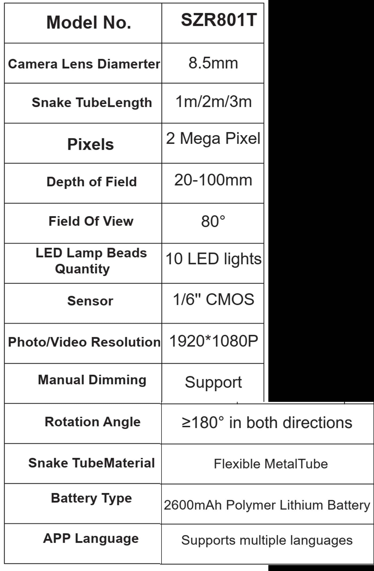 Articulating borescope SZR-801T by YKNDT - Flash NDT