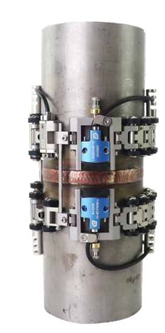 Tool-free-assembly chain scanner for small pipes - Flash NDT